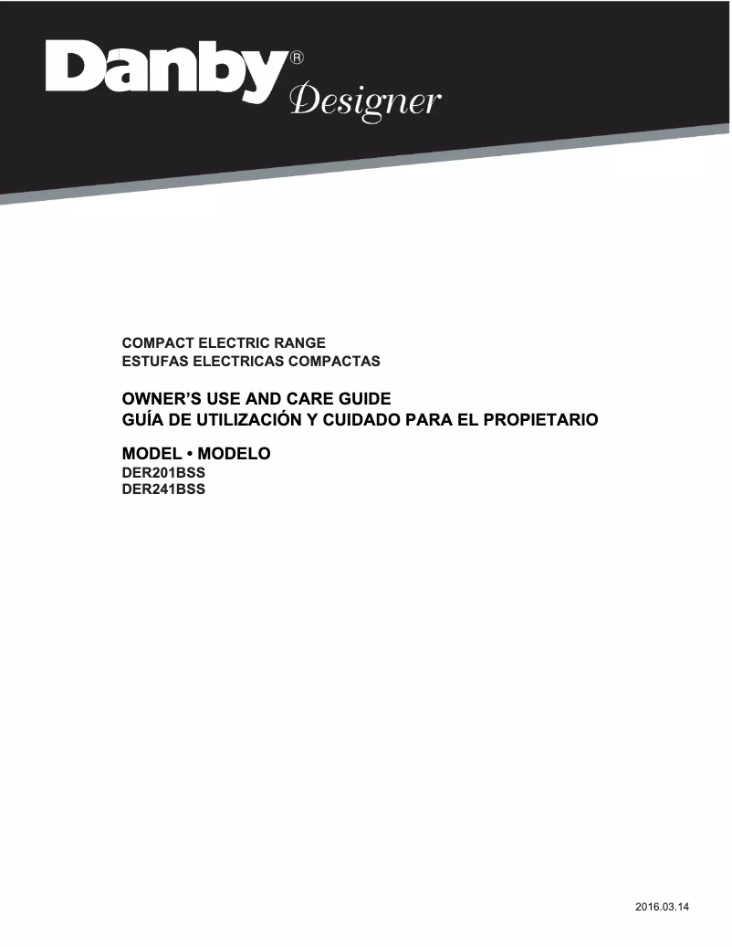 Imagen de la primera página del manual del dispositivo DER201BSS