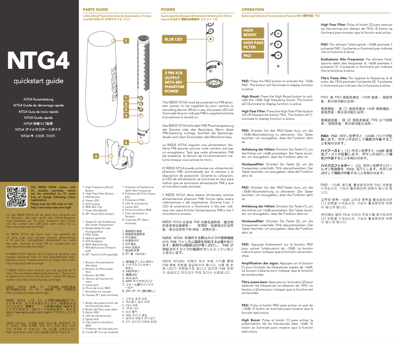 Imagen de la primera página del manual del dispositivo NTG4