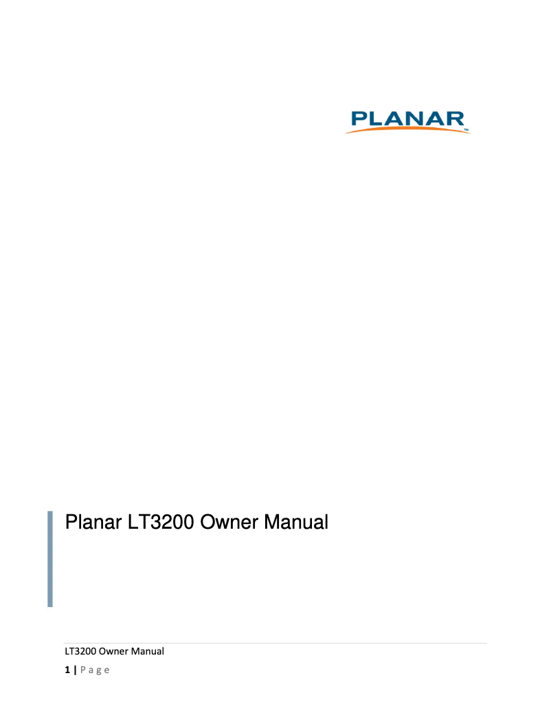 Imagen de la primera página del manual del dispositivo LT3200