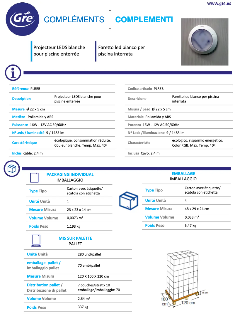 Imagen de la primera página del manual del dispositivo PLREB
