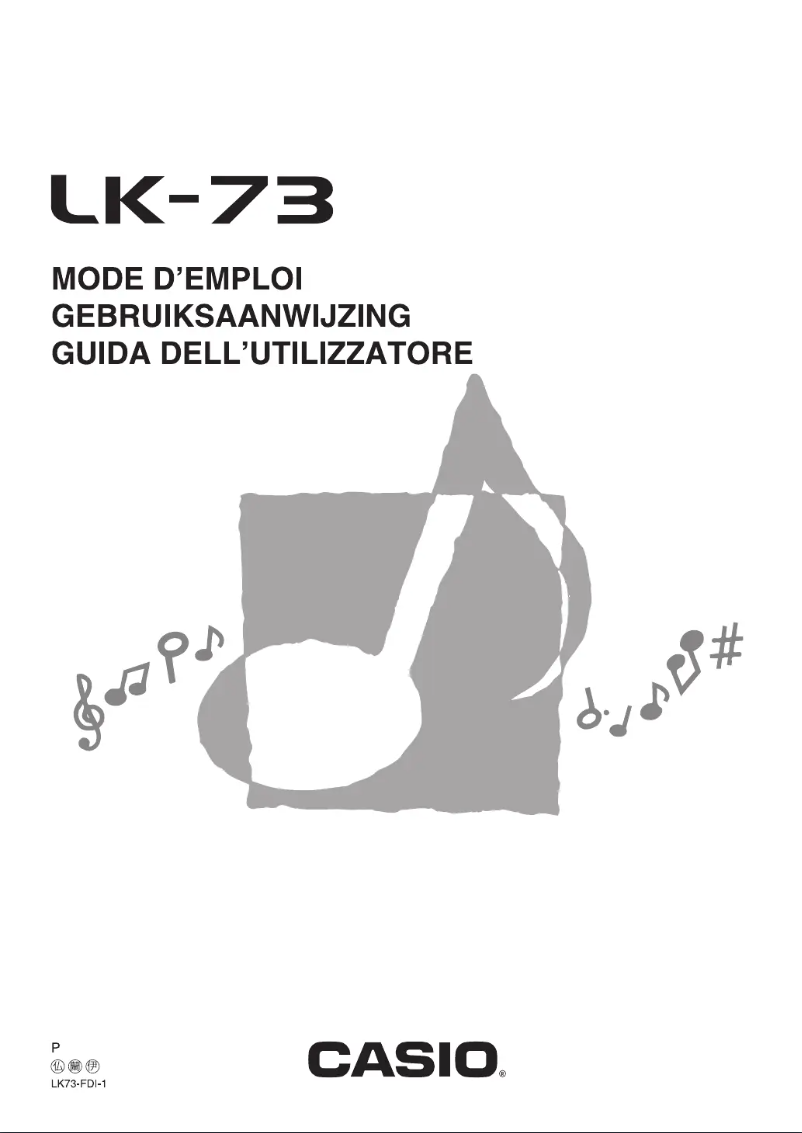 Página nº 1 - Instrucciones de seguridad Casio LK-73
