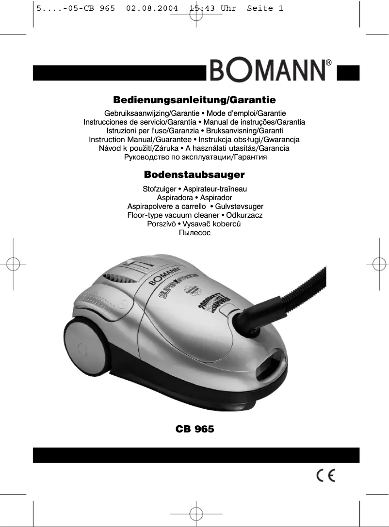 Página nº 1 - Manual de usuario Bomann CB 965