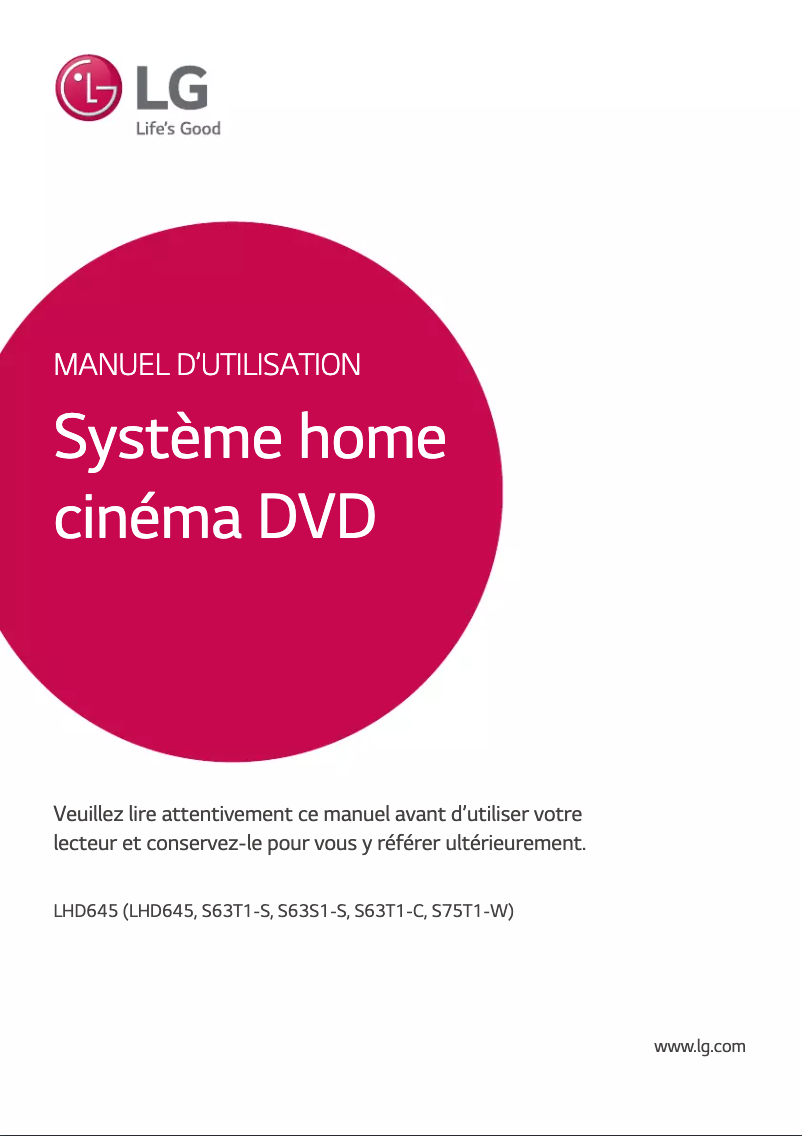 Imagen de la primera página del manual del dispositivo LHD645