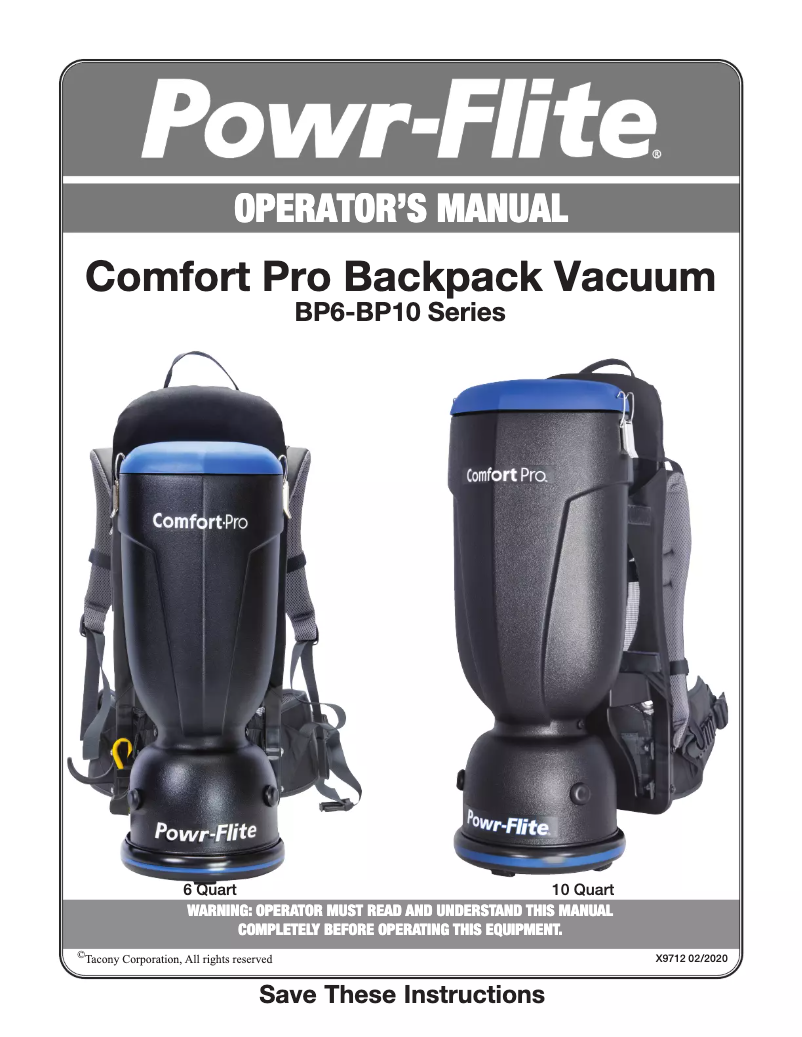 Página 1 del manual Manual de usuario Powr-Flite BP10P