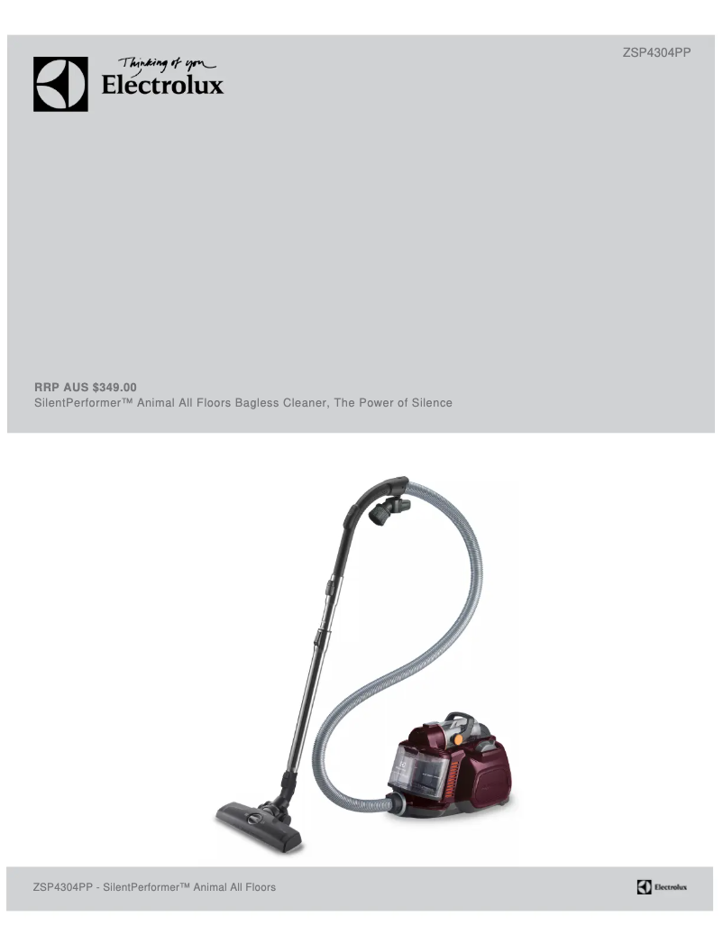 Imagen de la primera página del manual del dispositivo SilentPerformer ZSP4304PP