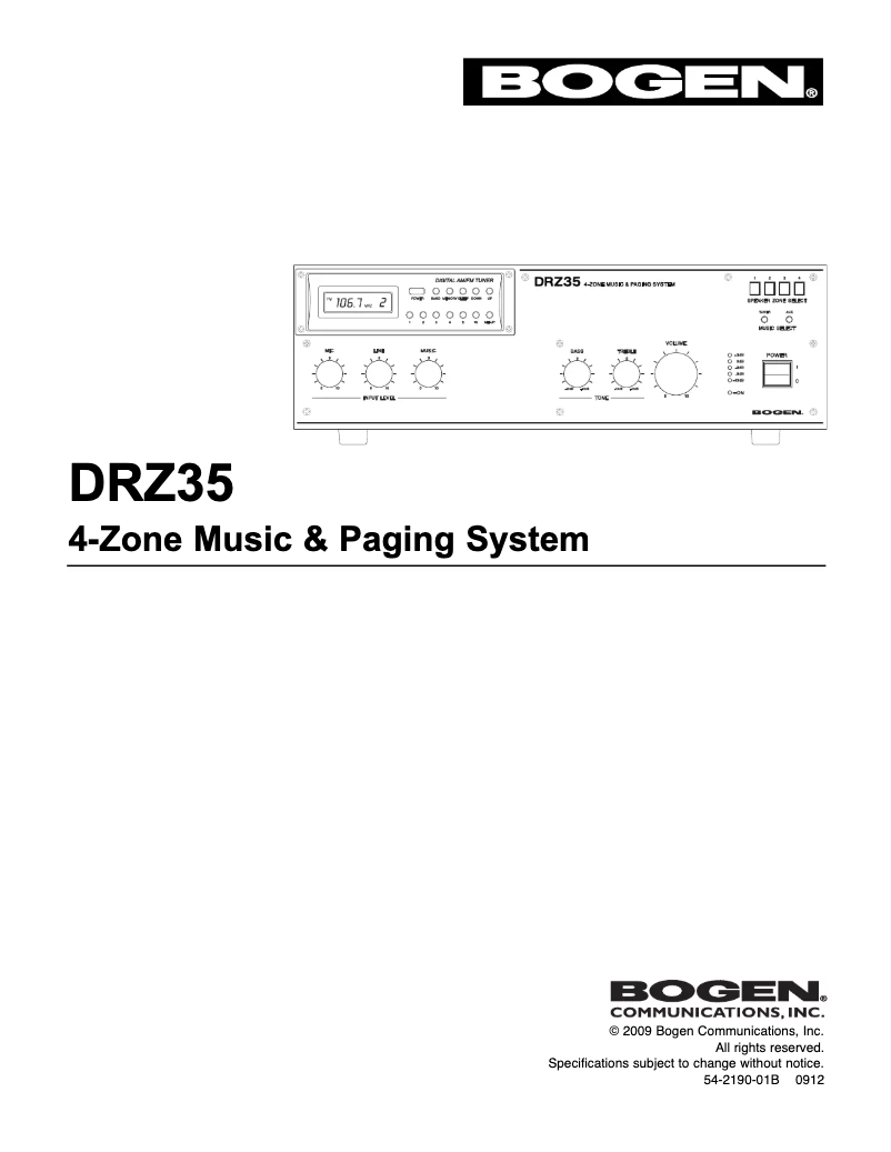 Imagen de la primera página del manual del dispositivo DRZ35