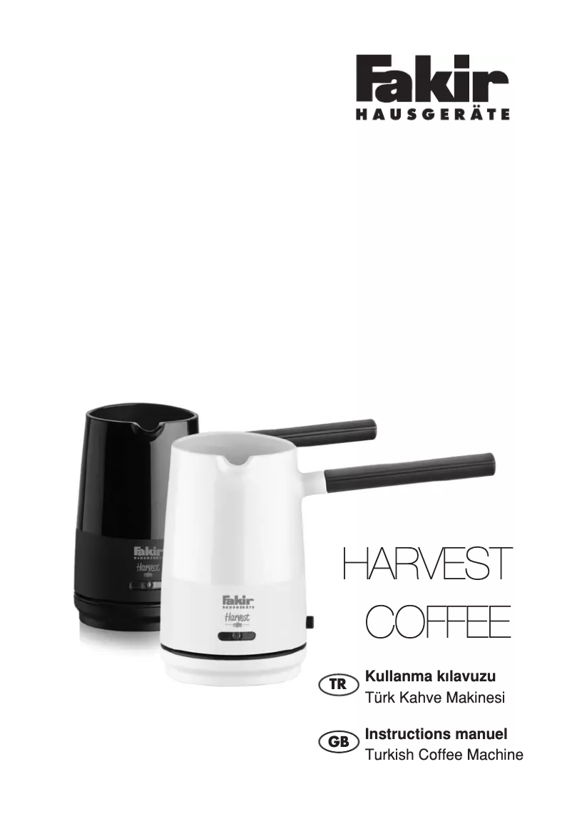 Imagen de la primera página del manual del dispositivo Harvest Coffee