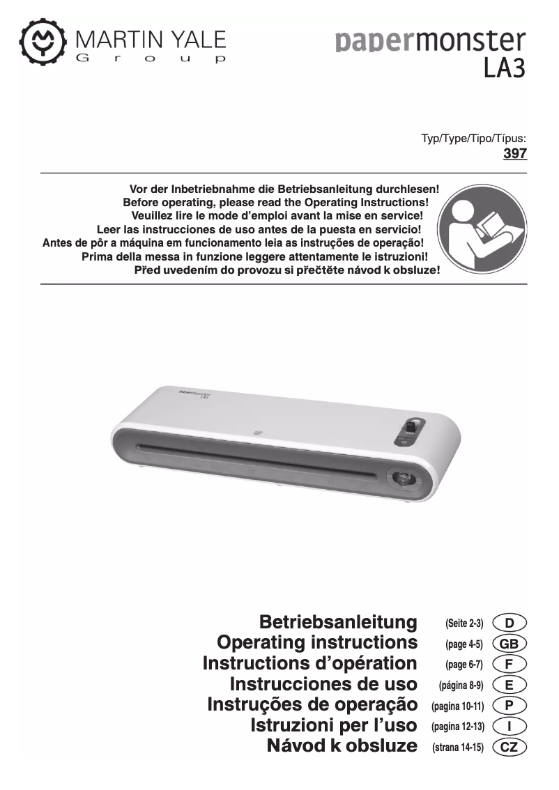 Imagen de la primera página del manual del dispositivo LA3