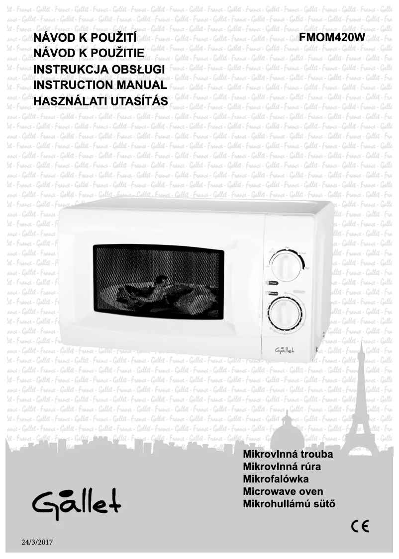 Página 1 del manual Manual de usuario Gallet FMOM420W