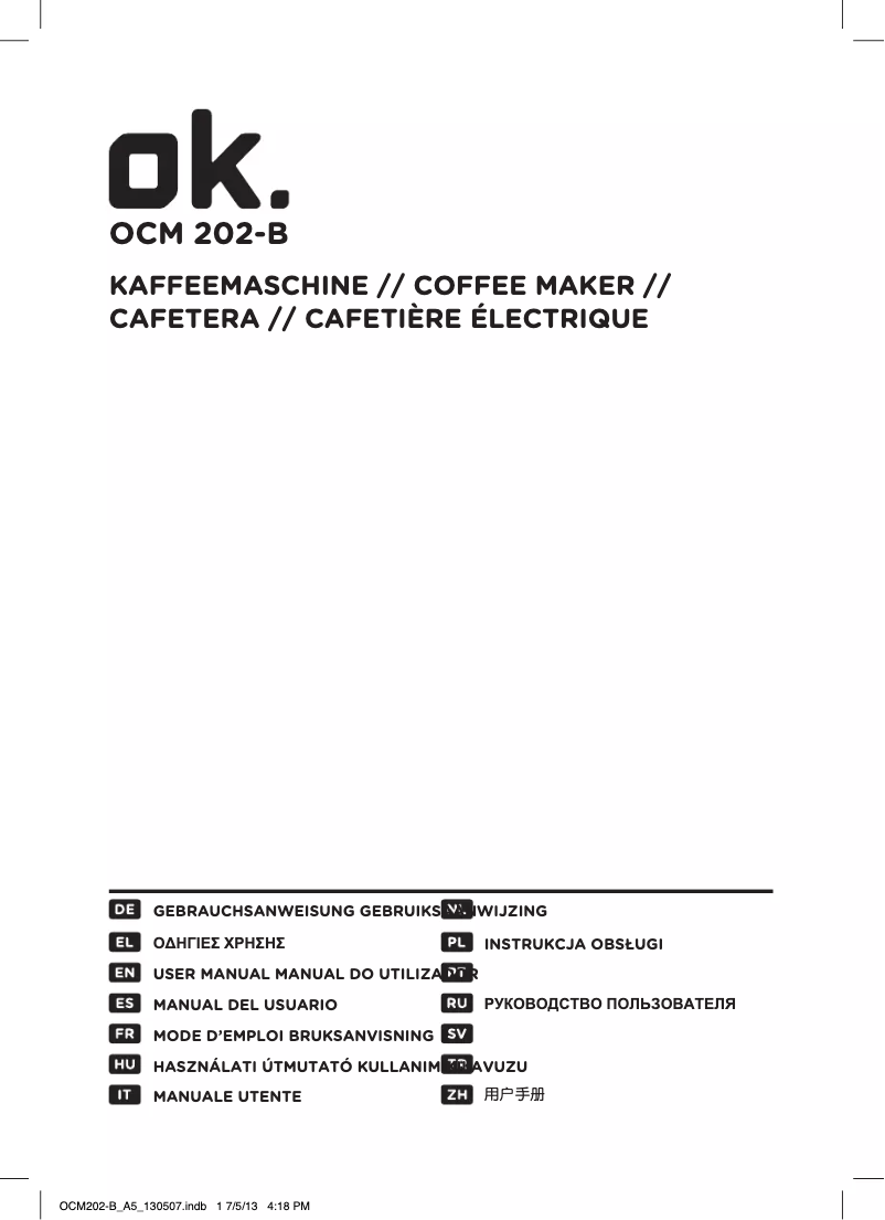 Página 1 del manual Manual de usuario OK OCM 202