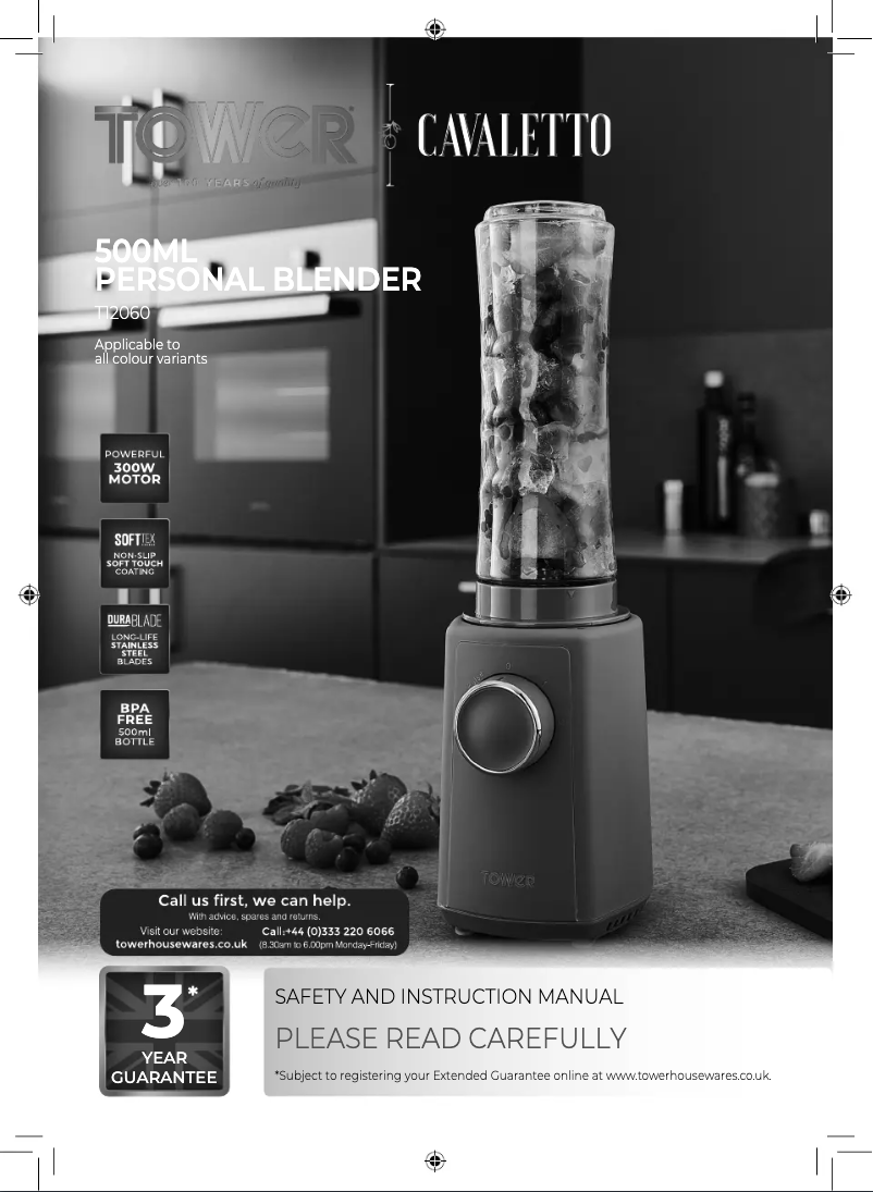 Página 1 del manual Manual de usuario Tower Cavaletto T12060