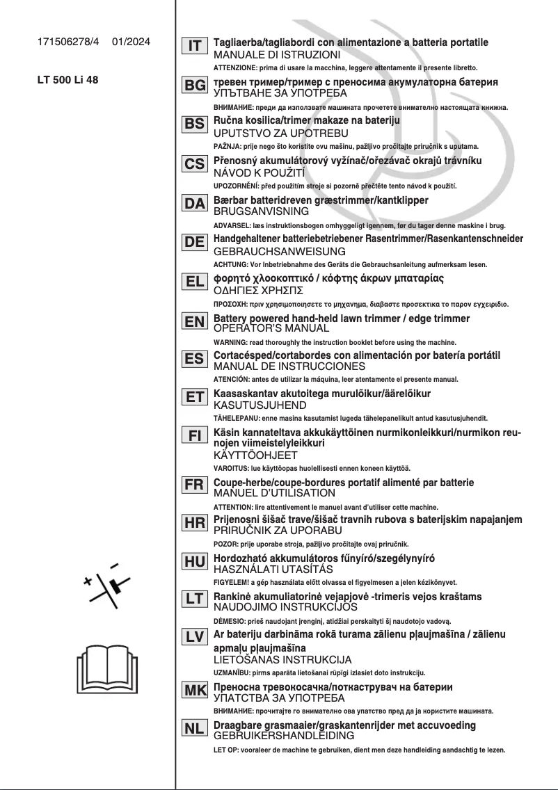 Imagen de la primera página del manual del dispositivo GT 500e