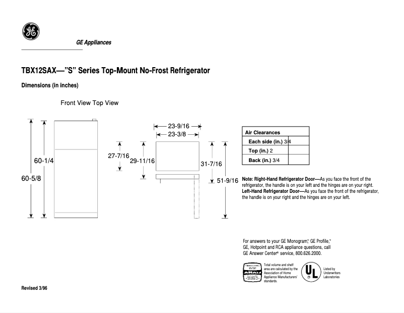 Imagen de la primera página del manual del dispositivo TBX12SAXLAD