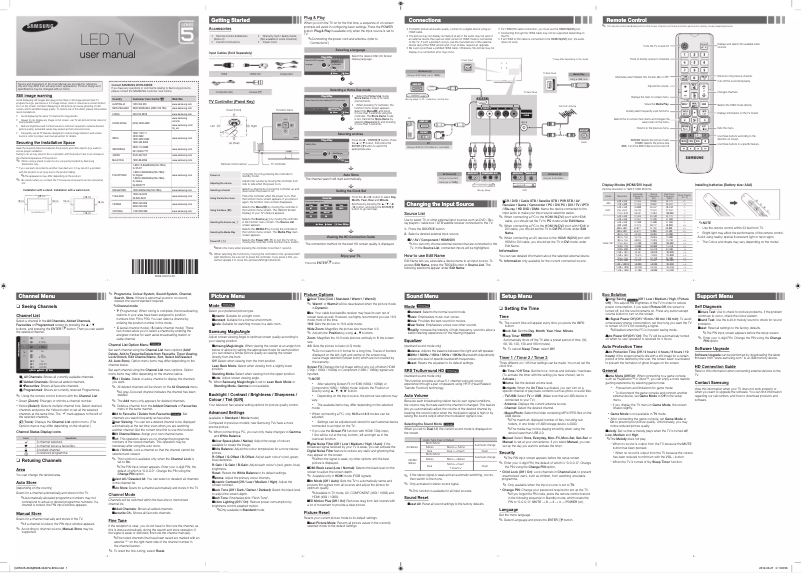 Imagen de la primera página del manual del dispositivo UA22ES5005R