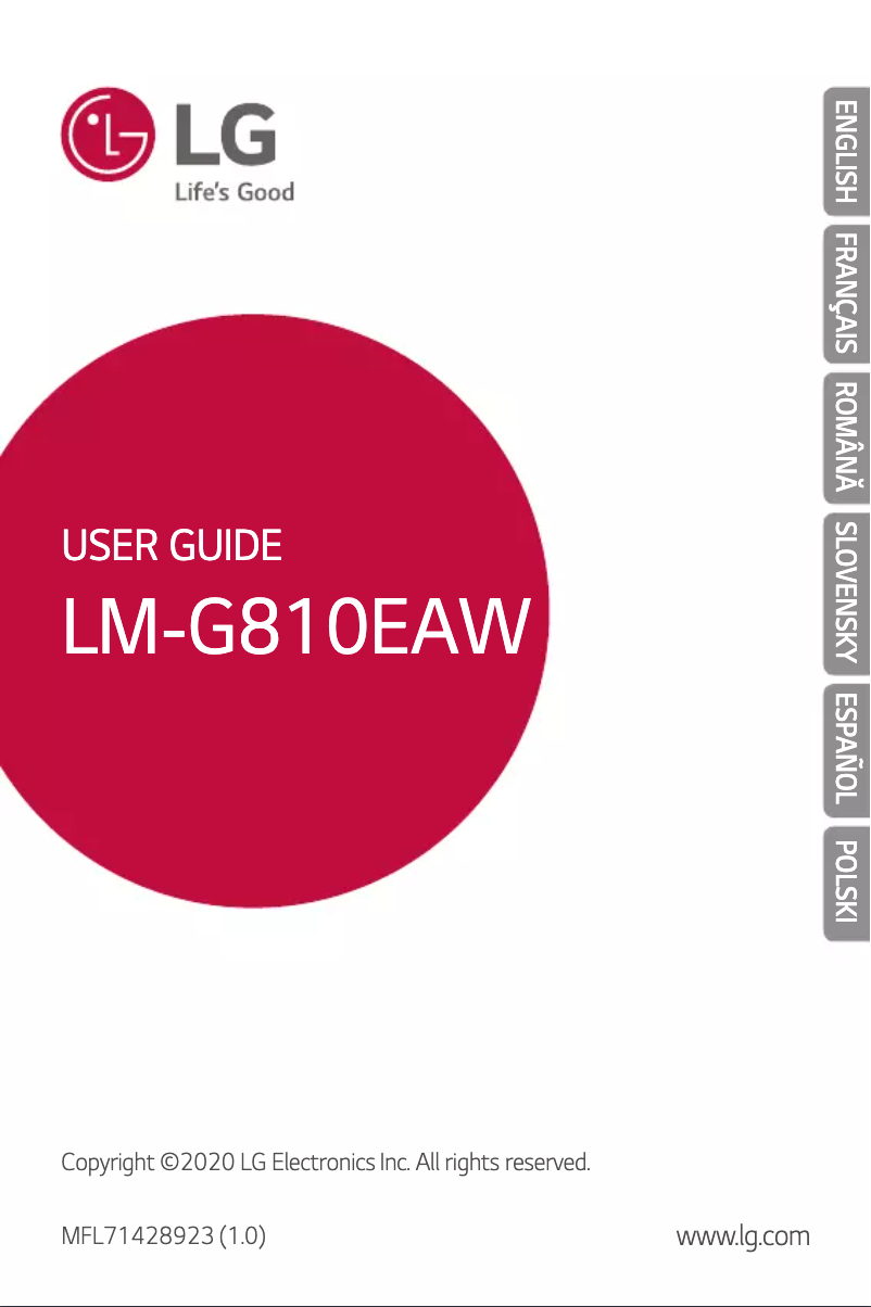 Página 1 del manual Manual de usuario LG ThinQ G8S