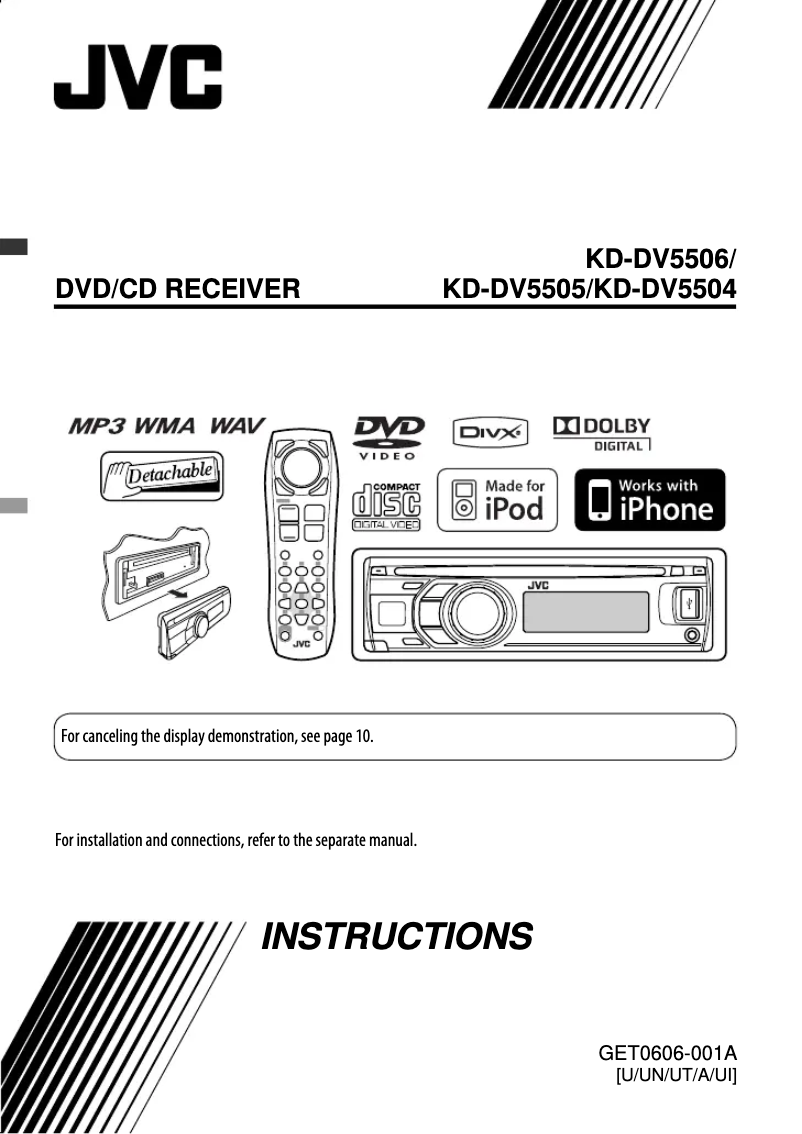 Página 1 del manual Manual de usuario JVC KD-DV5505
