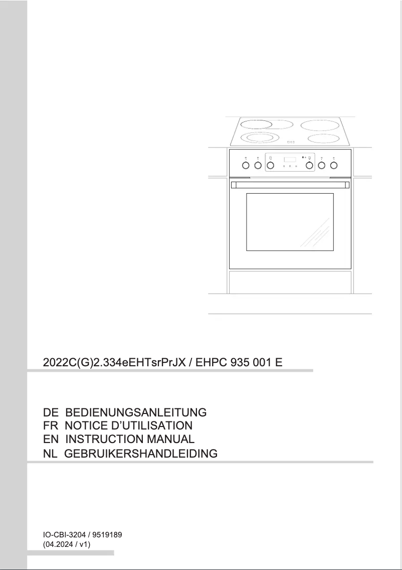 Imagen de la primera página del manual del dispositivo EHPC 935 001 E