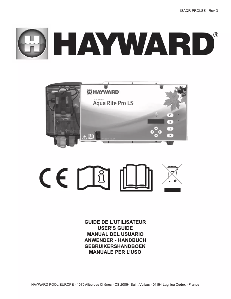 Página 1 del manual Manual de usuario Hayward AquaRite Pro LS
