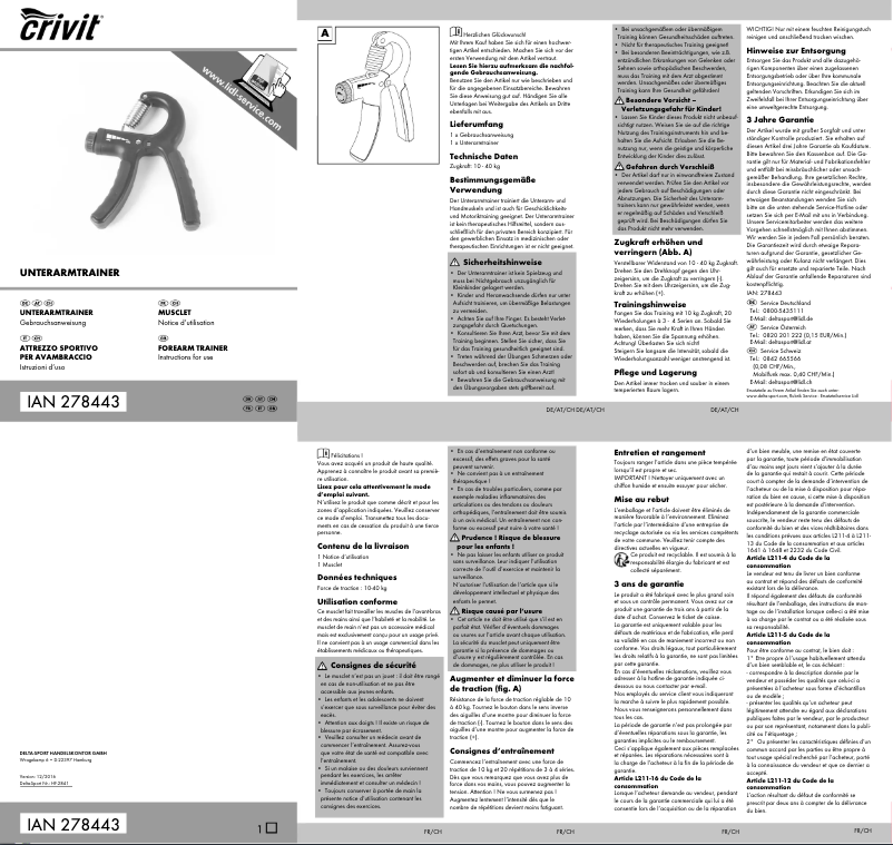 Imagen de la primera página del manual del dispositivo IAN 278443