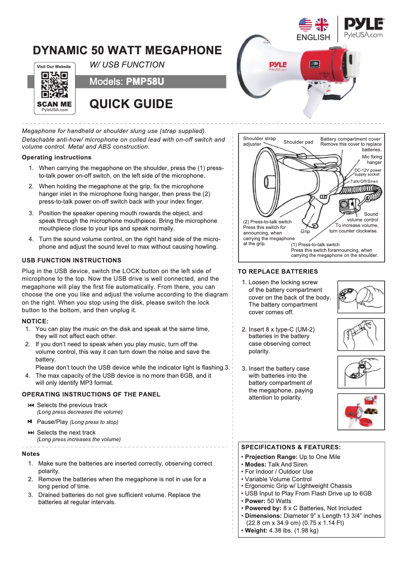 Imagen de la primera página del manual del dispositivo PMP35R