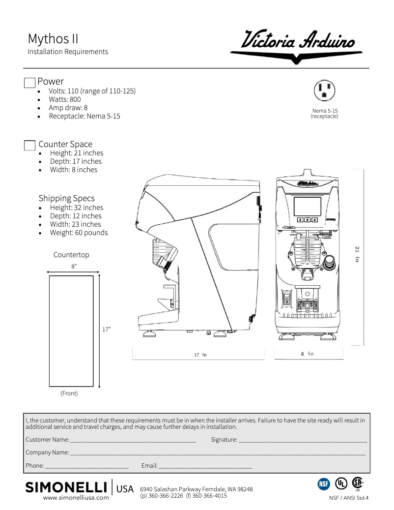 Imagen de la primera página del manual del dispositivo Mythos 2