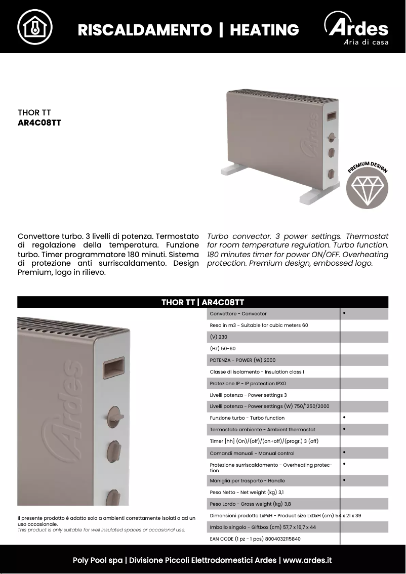 Imagen de la primera página del manual del dispositivo AR4C08TT