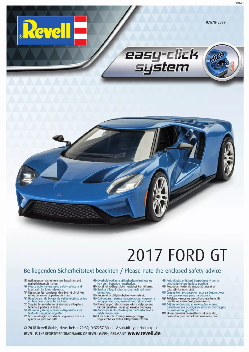 Imagen de la primera página del manual del dispositivo 2017 Ford GT