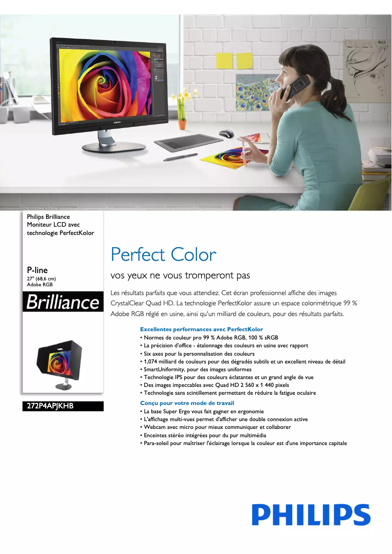 Imagen de la primera página del manual del dispositivo Brilliance 272P4APJKHB