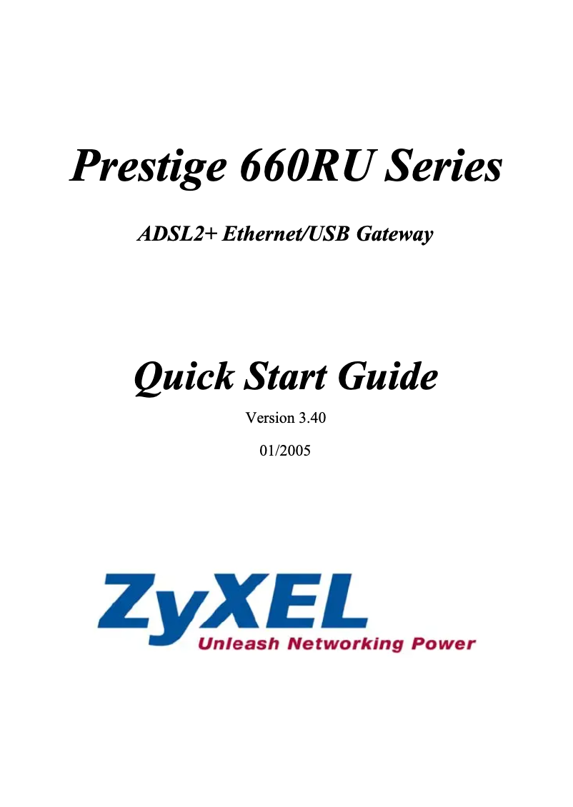 Página 1 del manual Manual de usuario ZyXEL P-660RU-T1