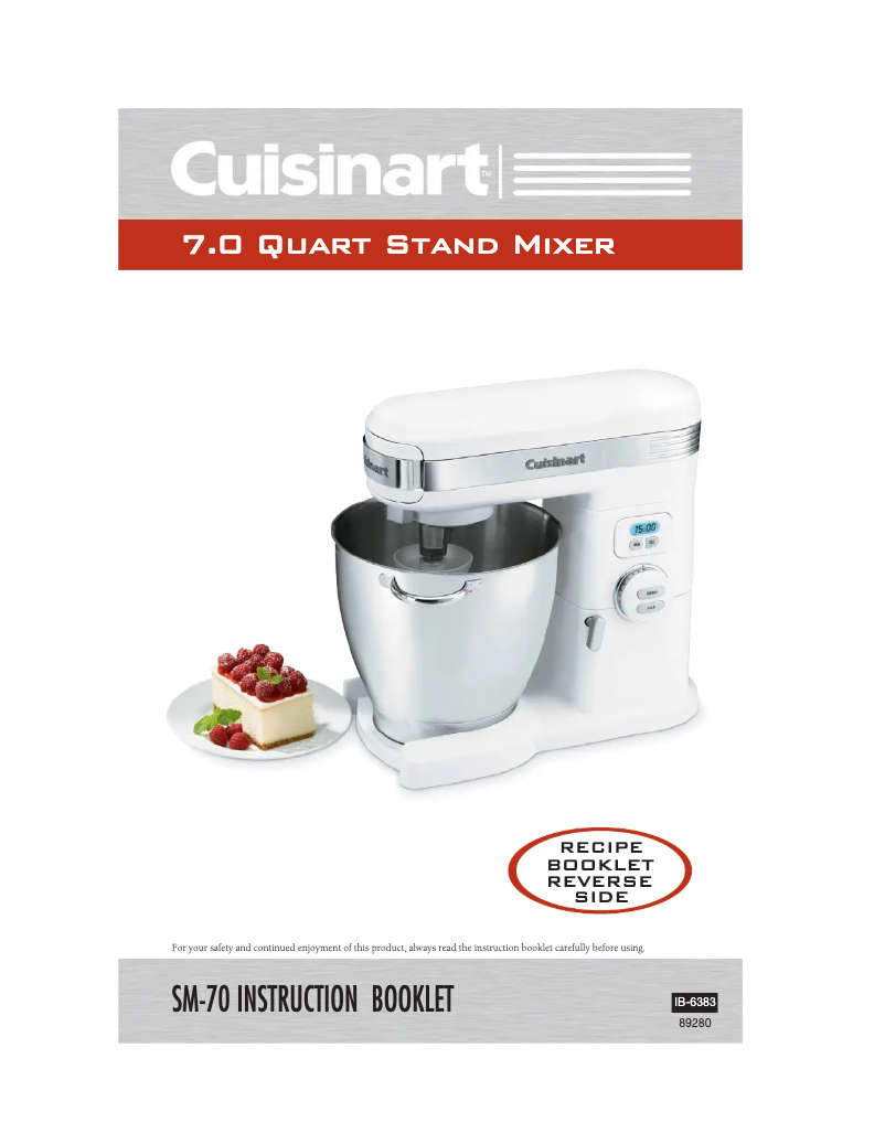 Página nº 1 - Manual de usuario Cuisinart SM-70