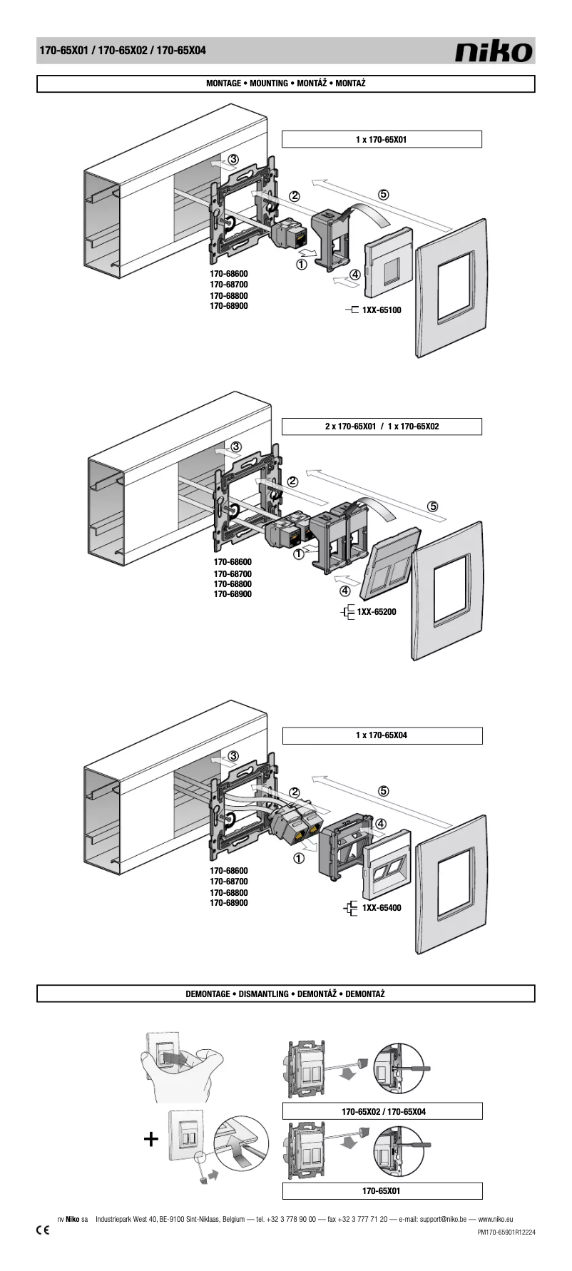 Imagen de la primera página del manual del dispositivo 170-65X01