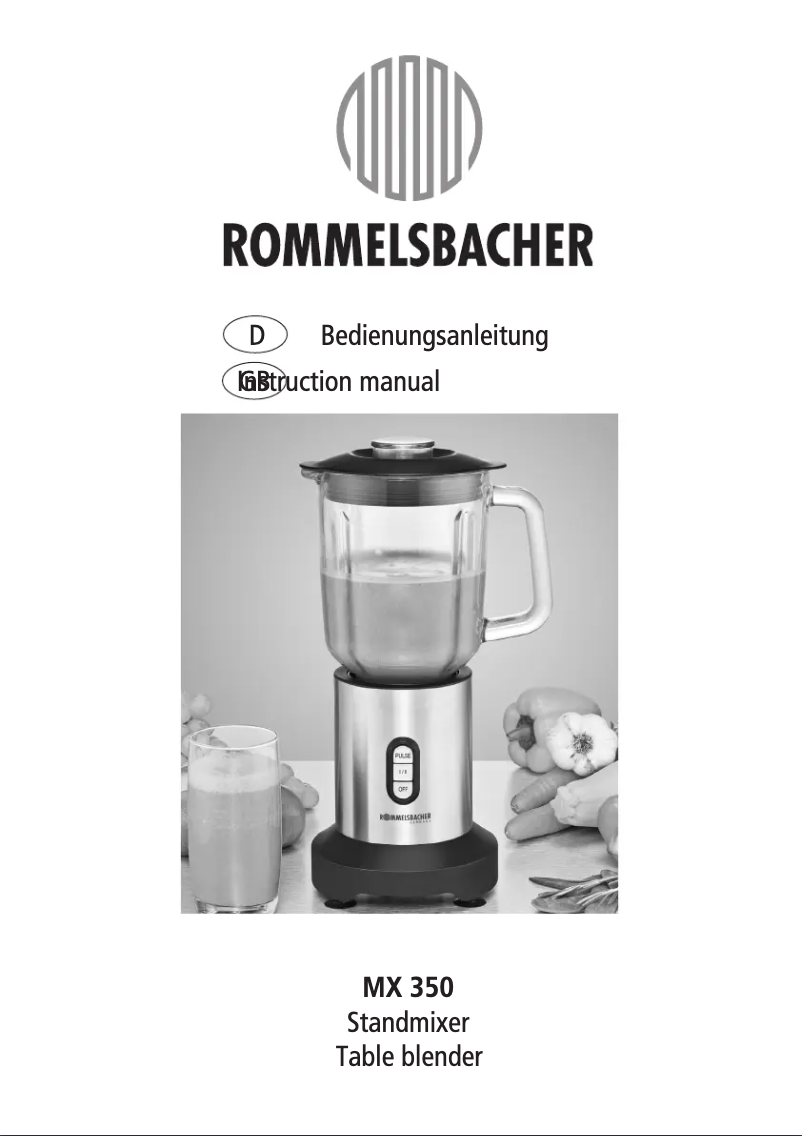 Imagen de la primera página del manual del dispositivo MX 350