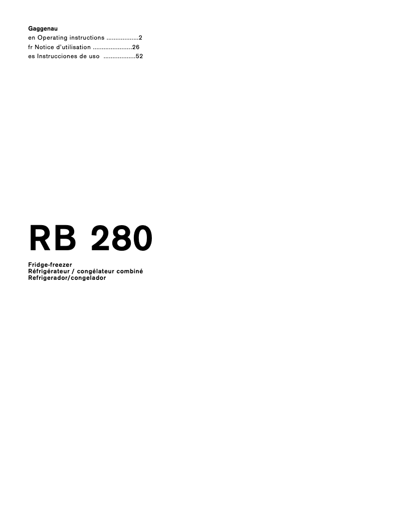 Imagen de la primera página del manual del dispositivo RB280704