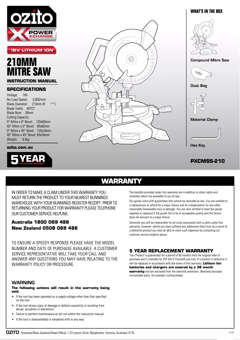 Imagen de la primera página del manual del dispositivo PXCMSS-210
