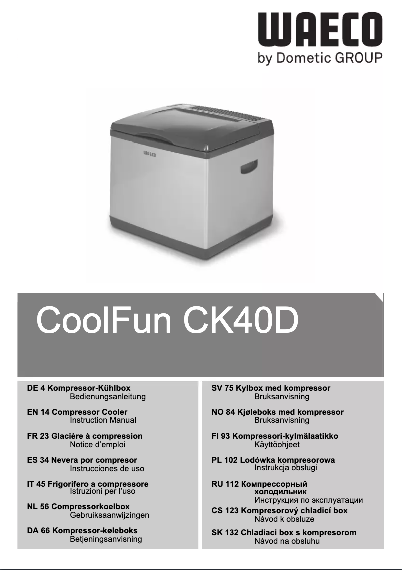 Imagen de la primera página del manual del dispositivo CoolFun CK 40D