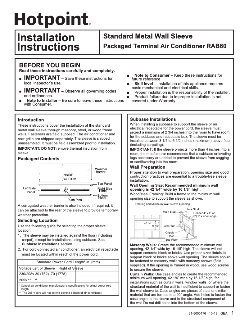 Imagen de la primera página del manual del dispositivo RAB80