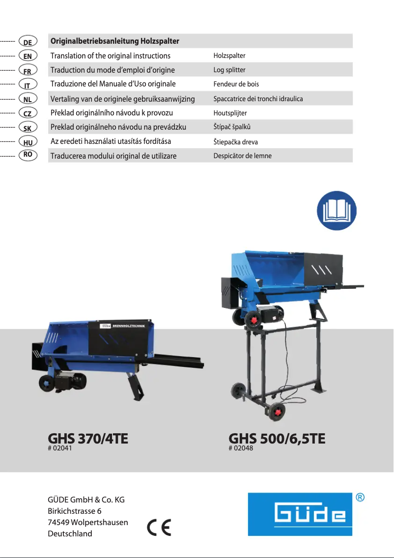 Imagen de la primera página del manual del dispositivo GHS 500/6,5TE