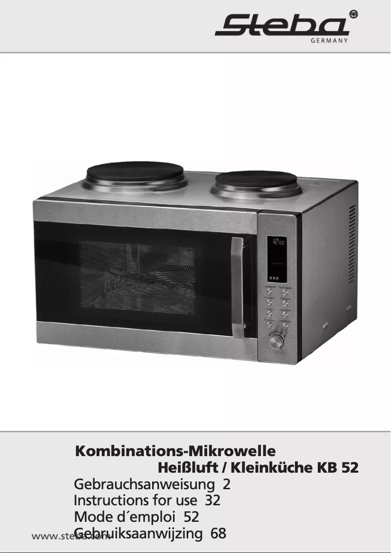 Página 1 del manual Manual de usuario Steba KB52