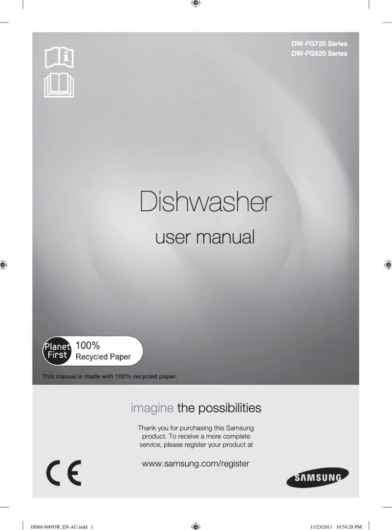 Imagen de la primera página del manual del dispositivo DW-FG720W