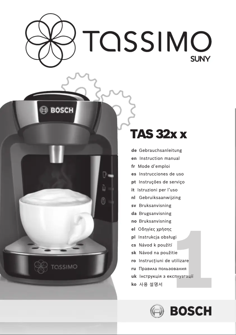 Página nº 1 - Manual de usuario Bosch Tassimo Suny TAS3203