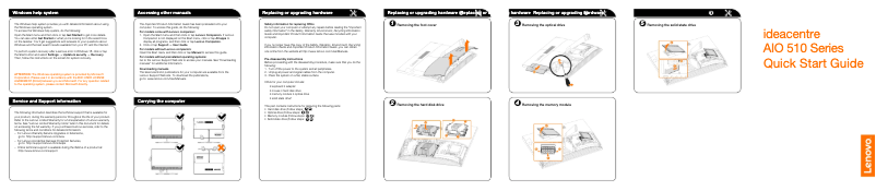 Página nº 1 - Manual de usuario Lenovo IdeaCentre AIO 510