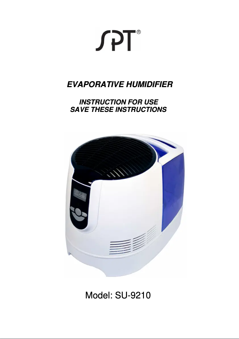 Página 1 del manual Manual de usuario Sunpentown SU-9210