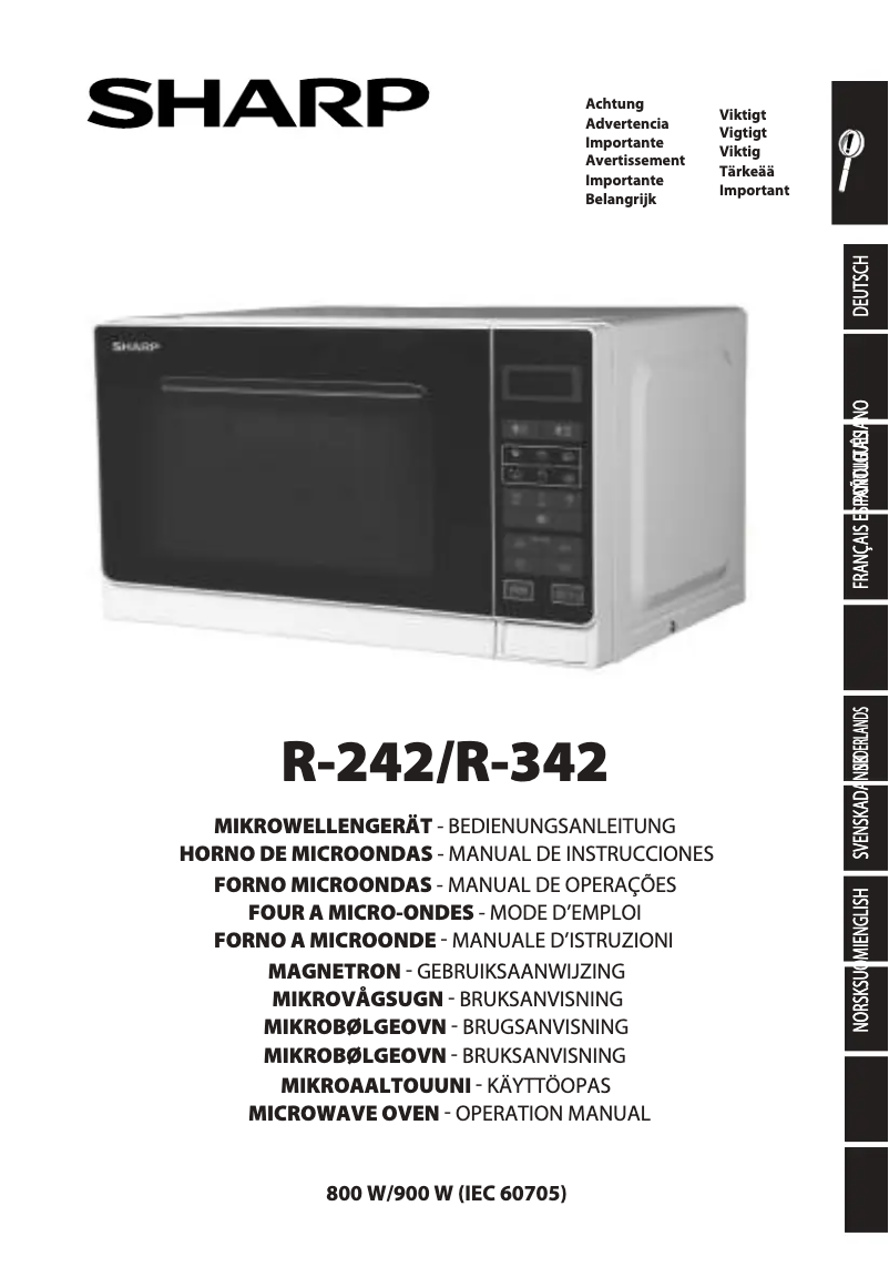 Página 1 del manual Manual de usuario Sharp R-242WW