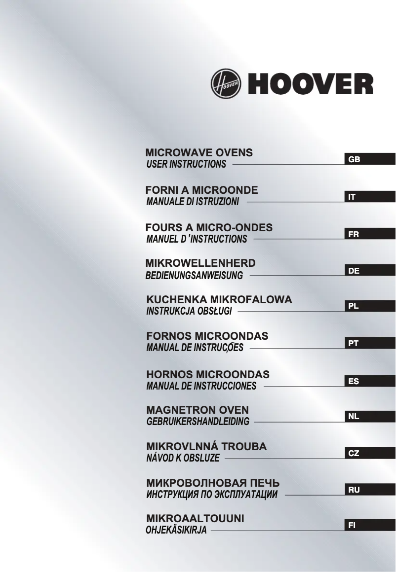 Página 1 del manual Manual de usuario Hoover HMG281X