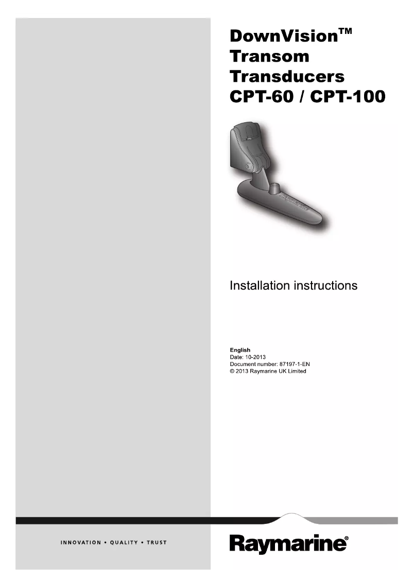 Página nº 1 - Manual de usuario Raymarine CPT-100