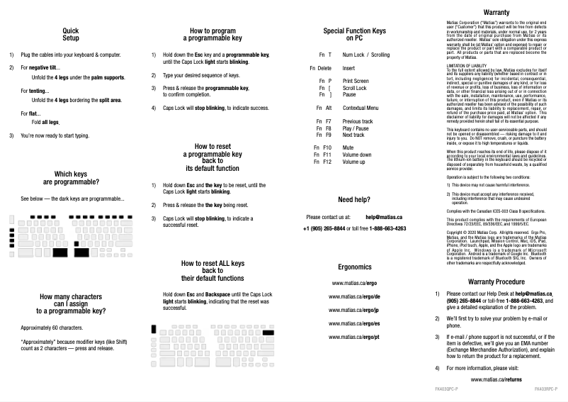 Imagen de la primera página del manual del dispositivo Ergo Pro
