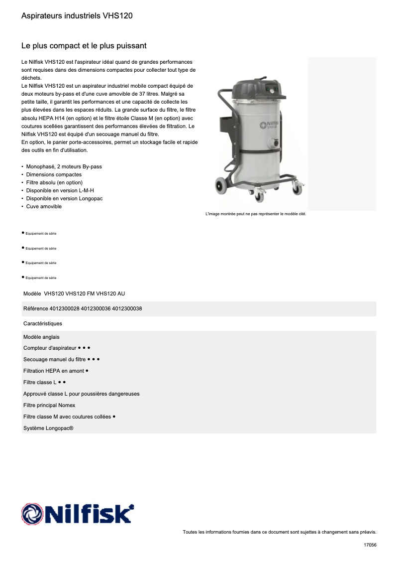 Imagen de la primera página del manual del dispositivo VHS120