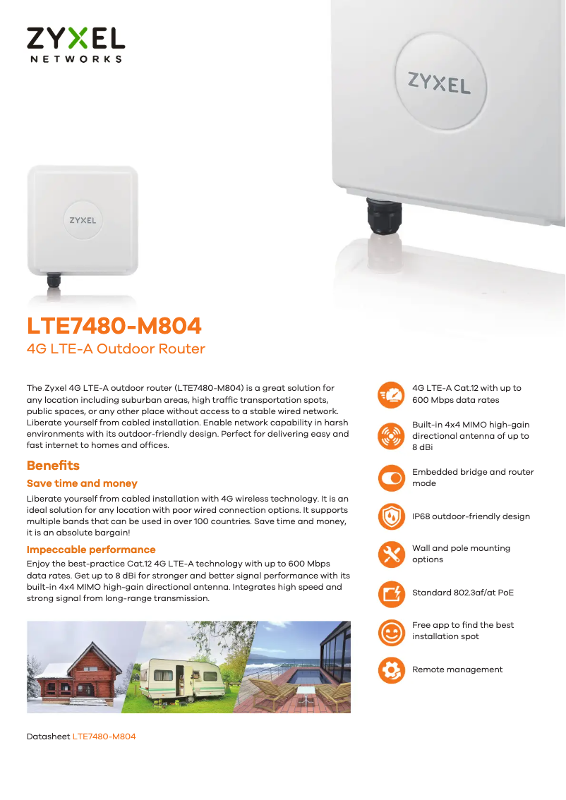 Página 1 del manual Ficha técnica ZyXEL LTE7480-M804
