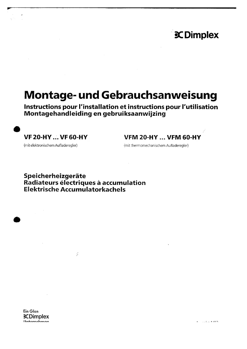 Imagen de la primera página del manual del dispositivo VF20HY