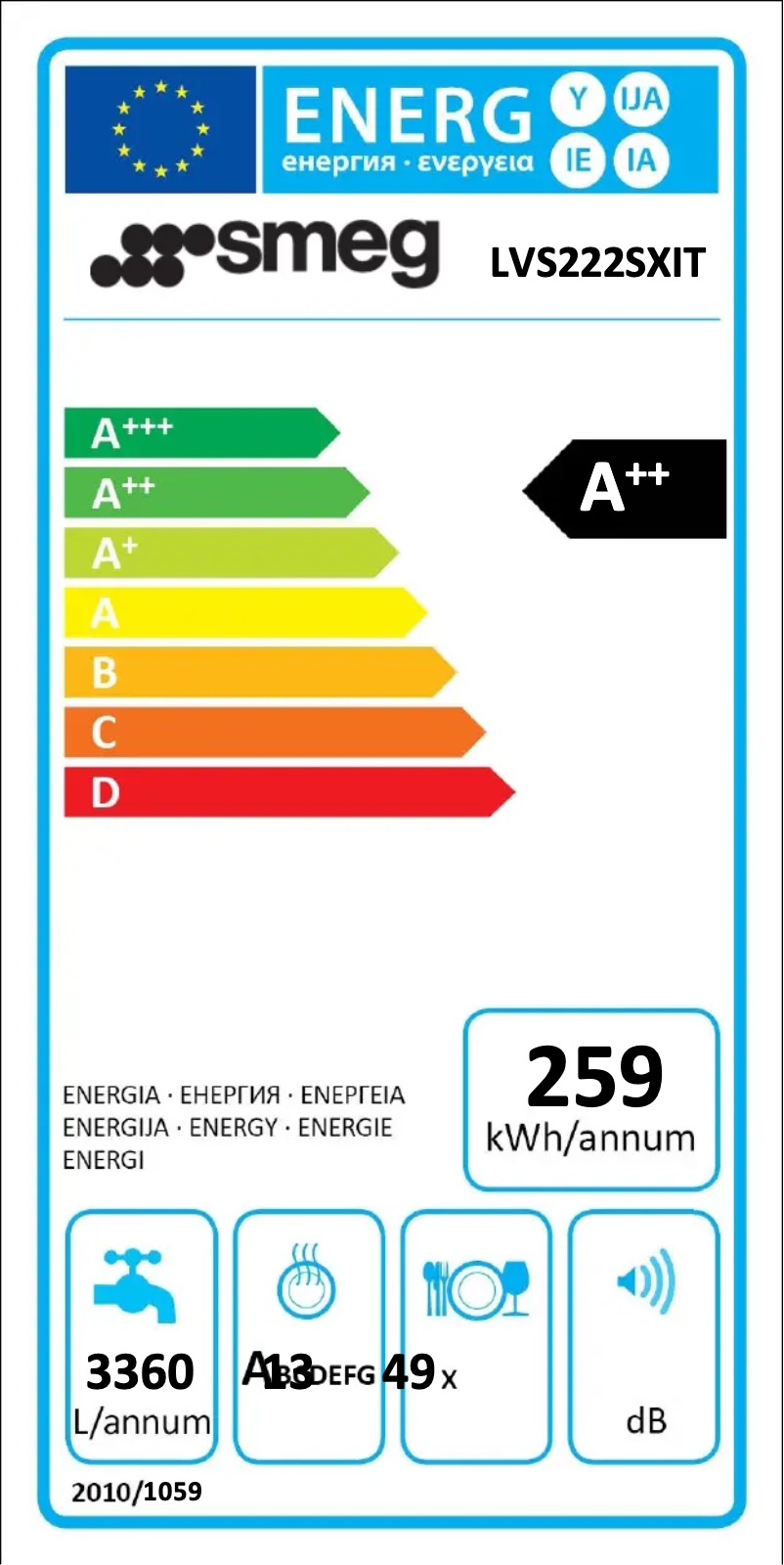Página 1 del manual Manual de usuario Smeg LVS222SXIT